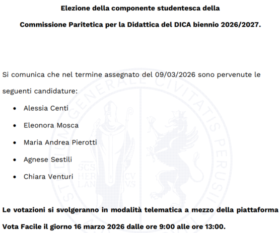 paritetica studenti candidati